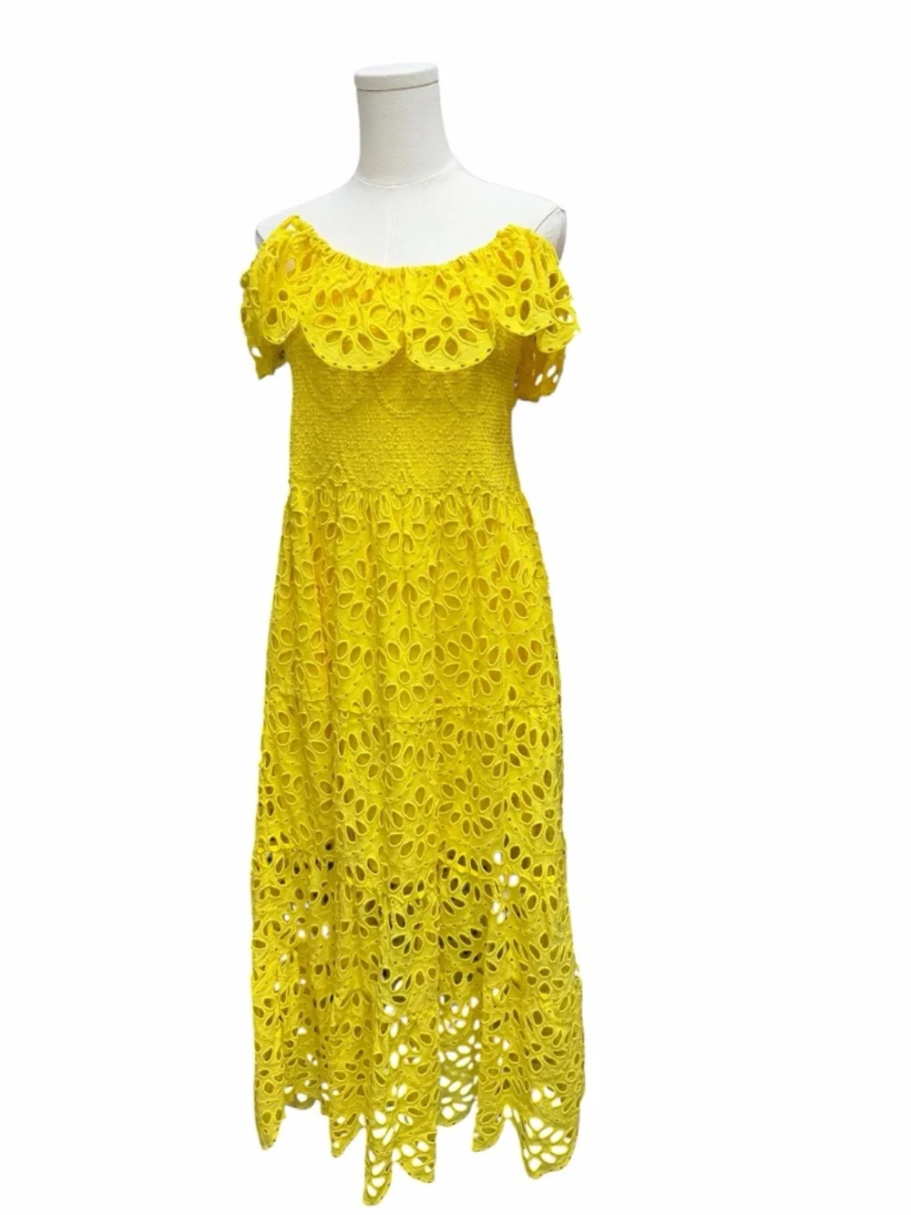 F-9 Figue Phoebe Dress in Sunshine Yellow - Picture 6 of 10